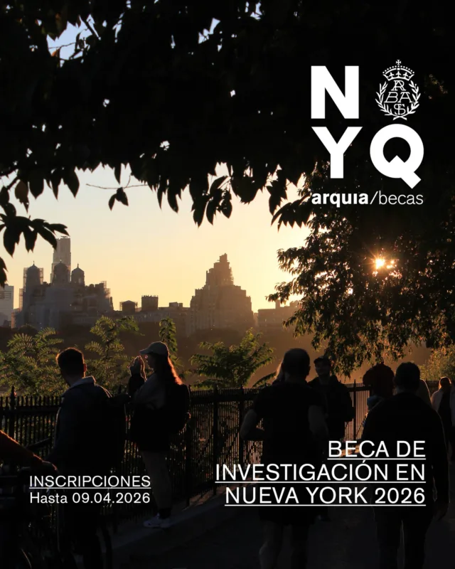 La @fundacion.arquia, en colaboración con la Real Academia de Bellas Artes de San Fernando (@rabasf), lanza la XII Edición de la Beca de Investigación en Nueva York 2026  Una beca para desarrollar un proyecto de investigación en la ciudad de Nueva York durante 6 meses, con el fin de crear las condiciones y facilitar los medios para impulsar la investigación en el ámbito de la Arquitectura.  Hasta el 09.04.2026 (12h mediodía)
Personas tituladas en arquitectura en ETSAs españolas
19.800€ / 6 meses  🔗Más información, bases e inscripciones en https://fundacion.arquia.com/es-es/  Comunicación: @ariadnacantis + @laboh_net  📷Felipe Sancho (@fsanchocervera)
.
.
·
#arquiabecas #becasarquia #becasinvestigacion #arquitectura #fundacionarquia #NuevaYork #rabasf