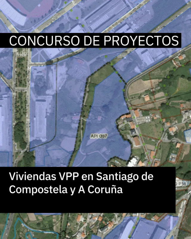 Publicada en la Plataforma de Contratación de Contratos Públicos de Galicia la convocatoria del Concurso de proyectos para adjudicar por lotes los siguientes contratos de servicios de:  Diseño de la ordenación de una parcela de equipamiento en el PERI-11 de Salgueiriños, Santiago de Compostela, redacción de los proyectos básicos y de ejecución y dirección de obra de los edificios destinados la Viviendas de Promoción Pública y redacción del anteproyecto de una Residencia Juvenil a construir en el dicho ámbito.  Redacción del Proyecto de Interés Autonómico y del Proyecto de Urbanización del Ámbito correspondiente al API-037 del PGOM de A Coruña, redacción de los proyectos básicos y de ejecución de los edificios destinados l viviendas y alojamientos protegidos de promoción pública y dirección de las obras correspondientes y redacción del anteproyecto de una Residencia Juvenil a construir en ese ámbito.  Expediente: Lotes 2025_050_CP  Presupuesto base de licitación: 4.182.131,50 con IVA  Nº lotes: 2  Valor estimado: 3.456.307,02 sin IVA  Presentación de propuestas hasta el 23/03/2026  Toda la información en la Plataforma de contratación